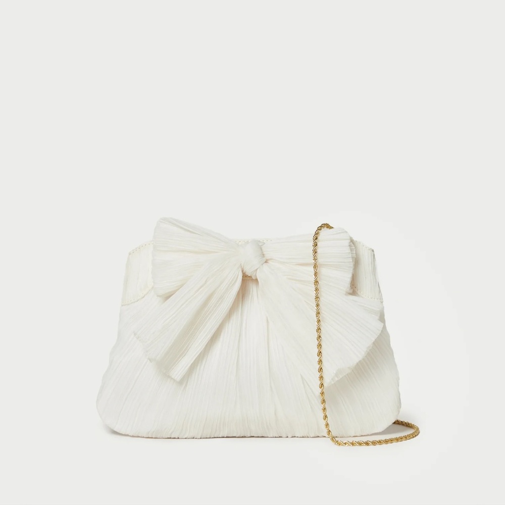 Loeffler Randall Rayne Pleated Bow Clutch - Never Used